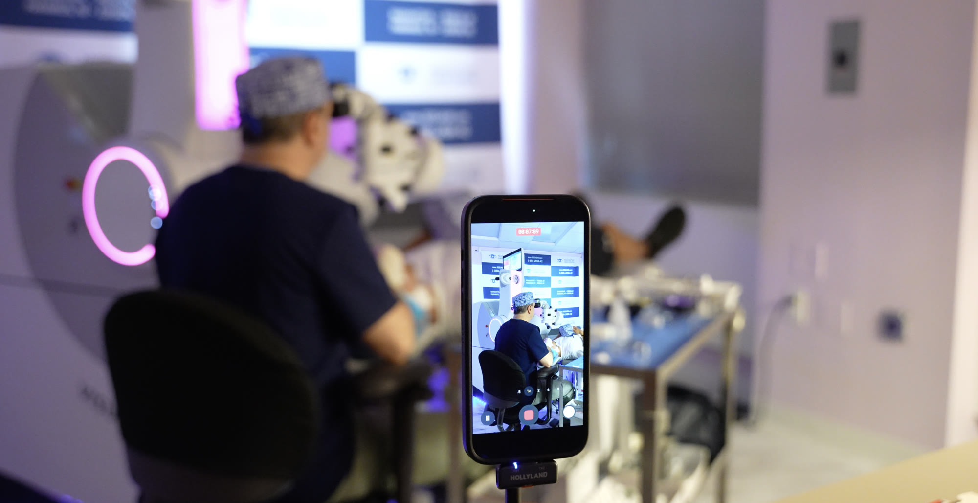 Reflexion Digital filming an ophthalmology procedure on location